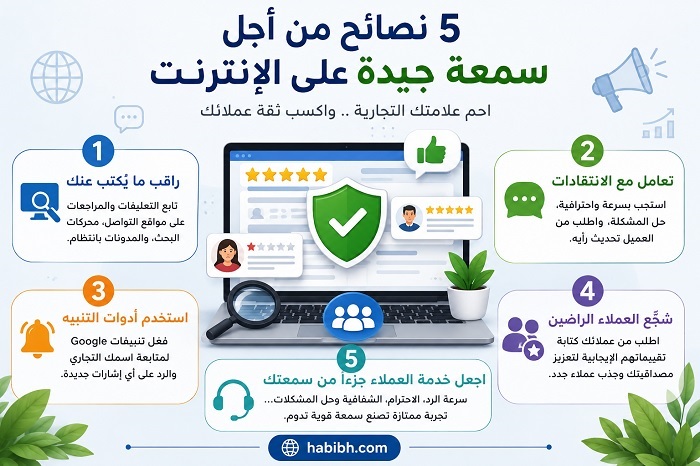 5 نصائح من أجل سمعة جيدة على الإنترنت.. احمِ علامتك التجارية واكسب ثقة العملاء
