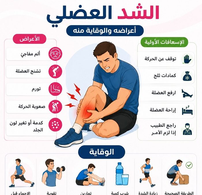 الشد العضلي.. الأعراض والأسباب وطرق الوقاية والعلاج السريع